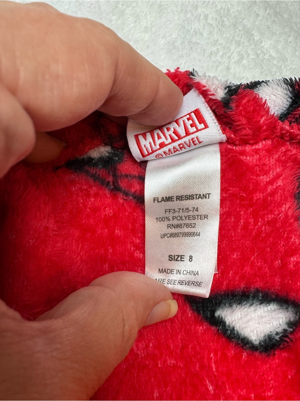 Marvel Red Spider-Man Fleece Kids Robe - Picture 8 of 12